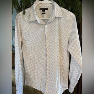 Michael Kors Men's White Geometric Shirt